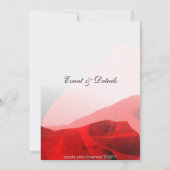 Invitation Amour éternel/Montagnes et Rose rouge Mariage (Dos)