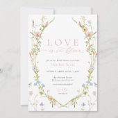 Invitation Amour fleur sauvage dans l'Invitation de la douche (Devant)
