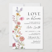 Invitation Amour fleur sauvage dans l'Invitation de la douche (Devant)