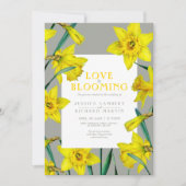 Invitation Amour fleurir jaune daffodique photo printemps mar (Devant)