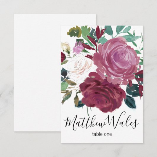 Invitation Amour Fleurissant (Devant / Derrière)