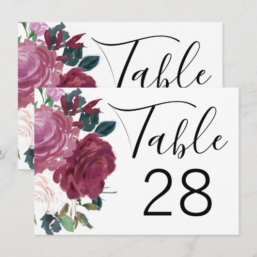 Invitation Amour Fleurissant (Devant / Derrière)