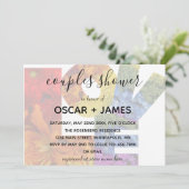 Invitation Amour Fleurs Couples du même sexe Douche (Debout devant)