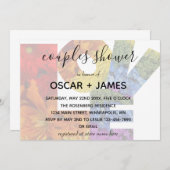 Invitation Amour Fleurs Couples du même sexe Douche (Devant / Derrière)