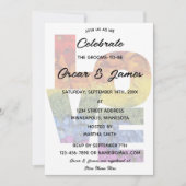 Invitation Amour Fleurs Partie d'Engagement Sexe (Devant)