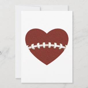 Invitation amour football coeur sports