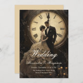 Invitation Amour intemporel | Mariage de thème Vintage (Devant / Derrière)