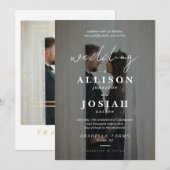 Invitation Amour intemporel | Mariage photo romantique Invita (Devant / Derrière)