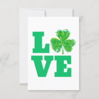 Amour irlandais St. Patrick's Day Irlande Vert Luv