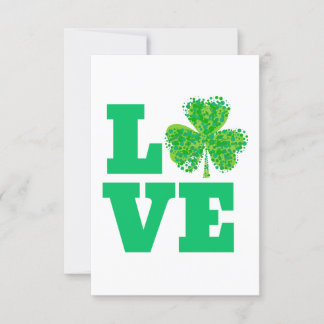Invitation Amour irlandais St. Patrick's Day Irlande Vert Luv