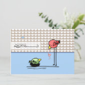 Invitation Amour islamique d'oiseau de bébé de Bismillah (Debout devant)