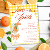 Invitation Amour Jaune Rustique Dès le Premier Spritz Fête de