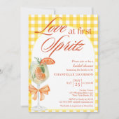 Invitation Amour Jaune Rustique Dès le Premier Spritz Fête de (Devant)