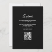 Invitation Amour Juste Code QR Moderne Mariage Noir Et Blanc (Dos)