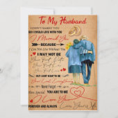 Invitation Amour Mari | Lettre à Mon Mari Je T'Aime (Devant)