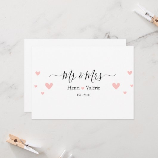 Invitation Amour & Mariage (Devant/Arrière en situation)