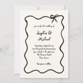 Invitation Amour | Mariage français illustré (Devant)