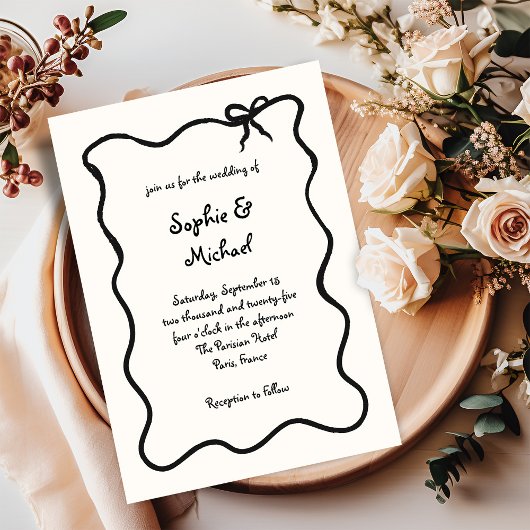 Invitation Amour | Mariage français illustré
