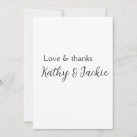 Amour & merci nom du couple mariage simple minimal