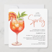 Invitation Amour Moderne À La Fête des mariées First Spritz (Devant)