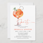 Invitation Amour Moderne À La Fête des mariées First Spritz (Devant)