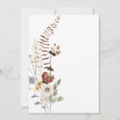 Invitation Amour Moderne fleur sauvage En Fête des mariées Fl (Dos)