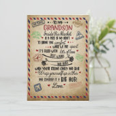 Invitation Amour Petit-Fils | Lettre à Mon Petit-Fils De Gran (Debout devant)