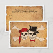 Invitation amour pirate (Devant / Derrière)