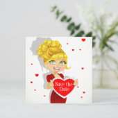 Invitation Amour pour Sauvegarder la Date (Debout devant)