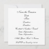 Invitation Amour pour Sauvegarder la Date (Dos)