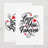 Invitation Amour pour toujours (Devant / Derrière)