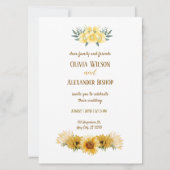 Invitation Amour Rayonnant : La Splendeur du Tournesol (Devant)