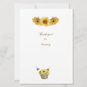 Invitation Amour rayonnant : Splendeur de tournesol (Dos)