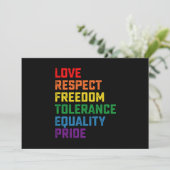 Invitation Amour Respect Liberté Tolérance Égalité Fierté (Debout devant)