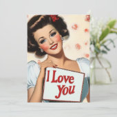 Invitation Amour rétro (Debout devant)