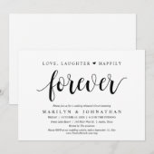 Invitation Amour, rire et bonheur pour toujours, répétition (Devant / Derrière)