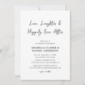 Invitation Amour, rire et bonheur toujours après le Mariage (Devant)