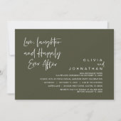 Invitation Amour, rire et Happy toujours après, Elopement I (Devant)