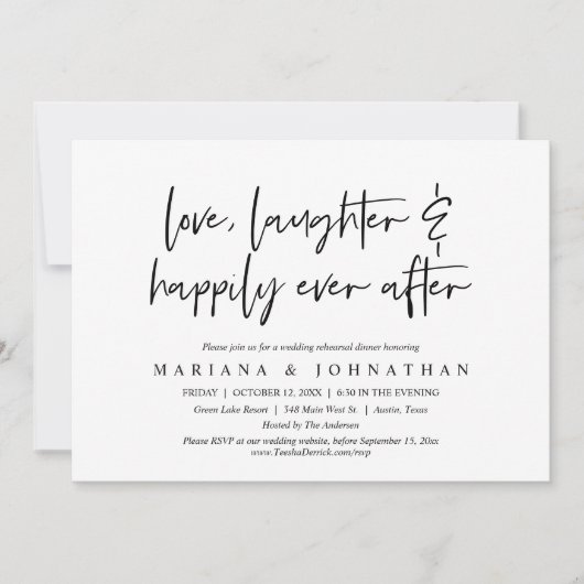 Invitation Amour, Rire Heureusement Jamais Après Le Dîner De (Devant)