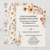 Amour rire Heureux Fiançailles Automne Fleurs sauv