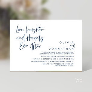 Invitation Amour, Rires et Bonheur pour Toujours, Moderne