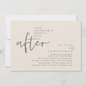 Invitation Amour, Rires Et Réception De Mariage Heureux À Tou (Devant)