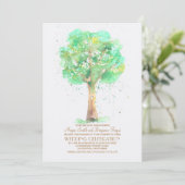 Invitation Amour romantique Arbre Aquarelle Mariage Invite (Debout devant)