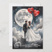 Invitation Amour romantique sur Cloud Neuf Mariage Fairytale (Devant)