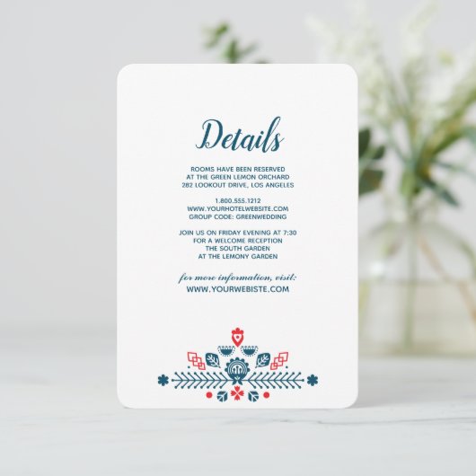 Invitation Amour scandinave | Détails pour les invités au mar (Debout devant)