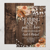 Invitation Amour simple et rustique (Devant / Derrière)