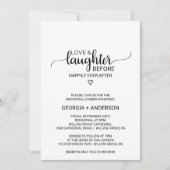 Invitation Amour Simple & Rire Avant Heureux Jamais Après (Devant)