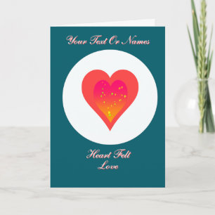Invitation Amour sincère personnalisé sarcelle