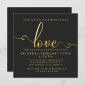 Invitation "Amour" Soirée de la Saint Valentin (Devant / Derrière)