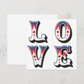 Invitation Amour - Style de cirque vintage (Devant / Derrière)